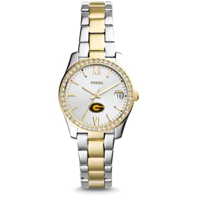 Grambling Tigers Fossil Women's Scarlette Mini Two Tone Stainless Steel Watch