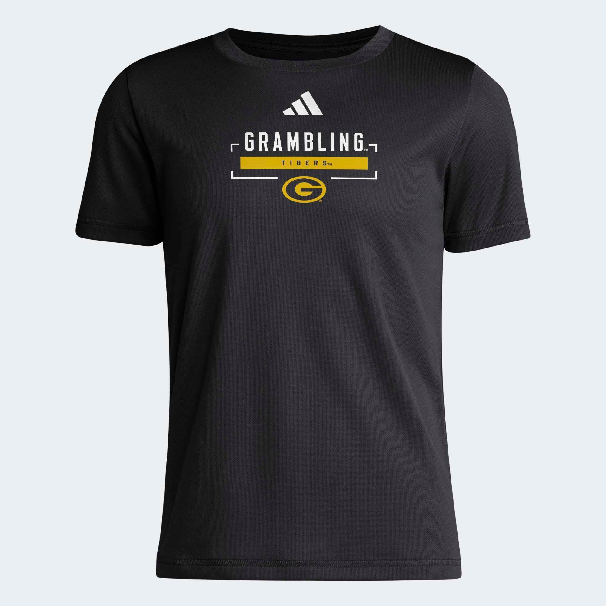 Youth adidas Black Grambling Tigers AEROREADY Pre-Game T-Shirt