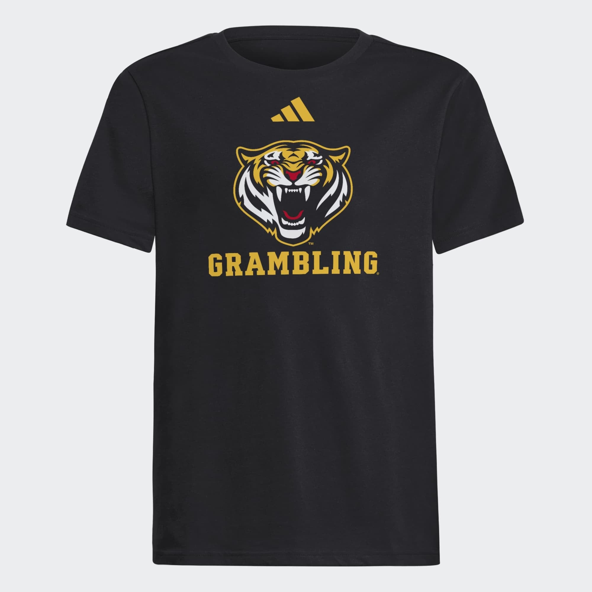 Youth adidas Black Grambling Tigers Team Logo T-Shirt