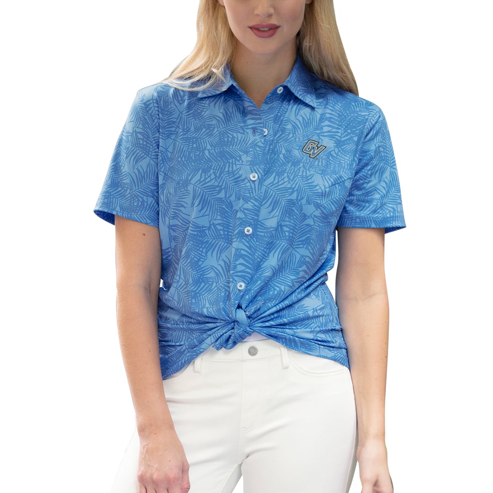 Grand Valley State Lakers Women's Vansport Pro Maui Button-Up Shirt - Blue