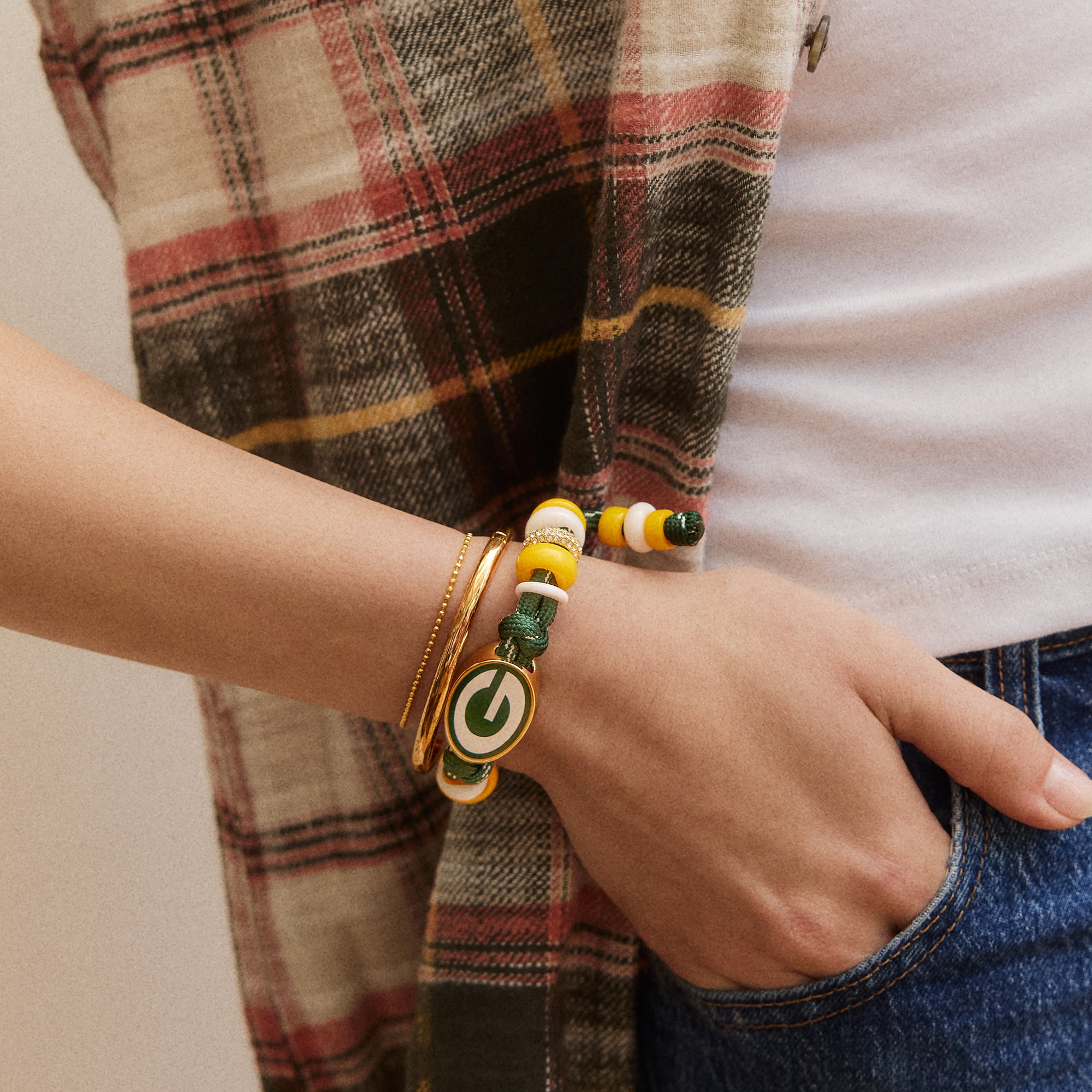 BaubleBar Green Bay Packers Paracord Bracelet