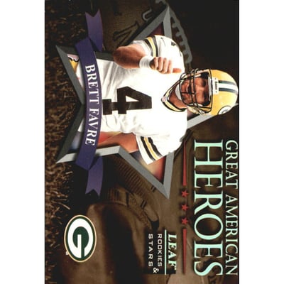 1998 Leaf Rookies and Stars Great American Heroes #1 Brett Favre