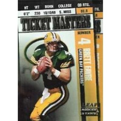 1998 Leaf Rookies and Stars Ticket Masters #1 Brett Favre/Dorsey Levens