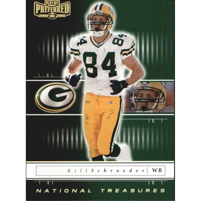 2001 Playoff Preferred National Treasures Gold #71 Bill Schroeder