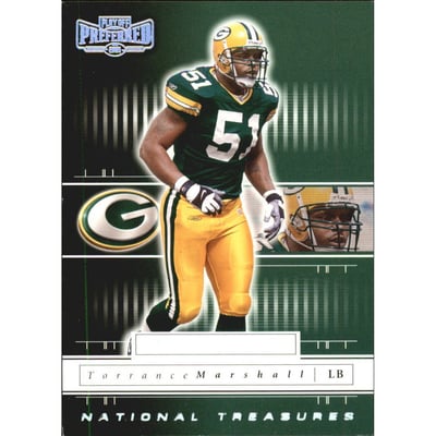 2001 Playoff Preferred National Treasures Silver #189 Torrance Marshall