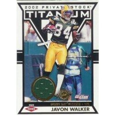 2002 Titanium Post Season #64 Javon Walker JSY RC
