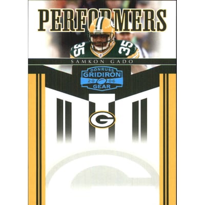 2006 Donruss Gridiron Gear Performers Platinum #34 Samkon Gado