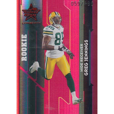 2006 Leaf Rookies and Stars Longevity Target Ruby Parallel #221 Greg Jennings