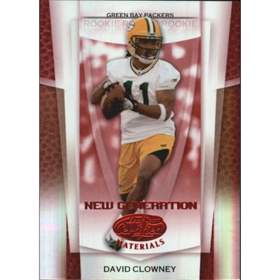 2007 Leaf Certified Materials Mirror Red #187 David Clowney