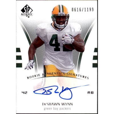 2007 SP Authentic #214 DeShawn Wynn AU RC