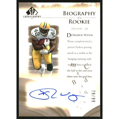 2007 SP Chirography Biography of a Rookie Autographs Gold #BORDW DeShawn Wynn