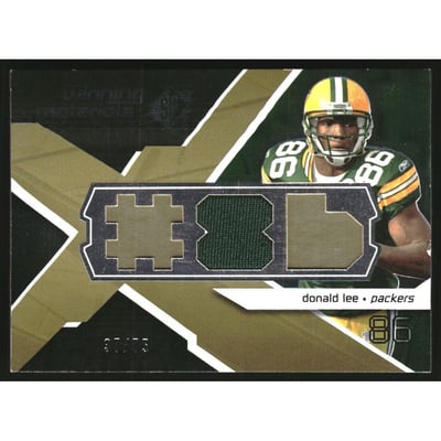 2008 SPx Winning Materials Jersey Number 75 #WMDL Donald Lee