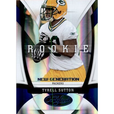 2009 Certified Mirror Blue #199 Tyrell Sutton