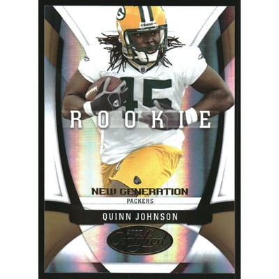 2009 Certified Mirror Gold #186 Quinn Johnson