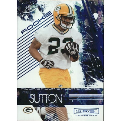 2009 Donruss Rookies and Stars Longevity Sapphire #197 Tyrell Sutton