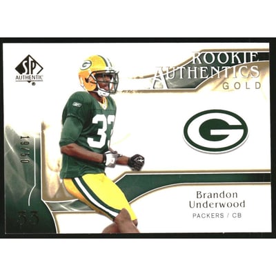 2009 SP Authentic Gold #284 Brandon Underwood