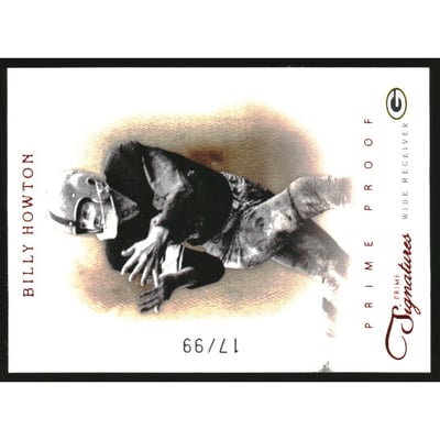 2011 Prime Signatures Prime Proof Red #16 Billy Howton