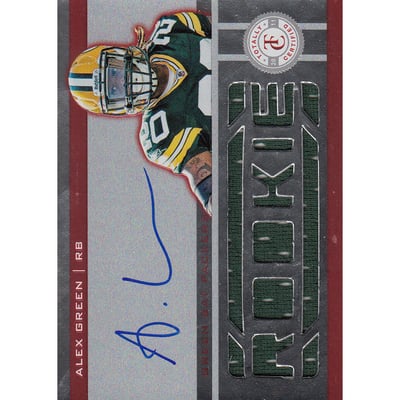 2011 Totally Certified Freshman Fabric Signatures Red #202 Alex Green JSY AU/300