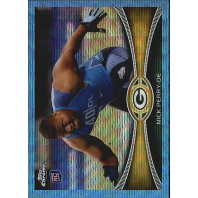 2012 Topps Chrome Blue Wave Refractors #BW185 Nick Perry