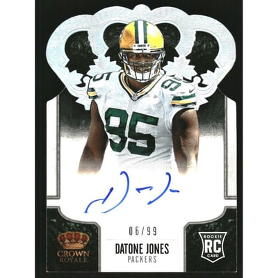 2013 Crown Royale Rookie Signatures Silver Holofoil #128 Datone Jones
