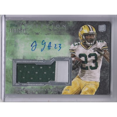2013 Topps Inception Rookie Jumbo Patch Autographs #IAJPJF Johnathan Franklin/345