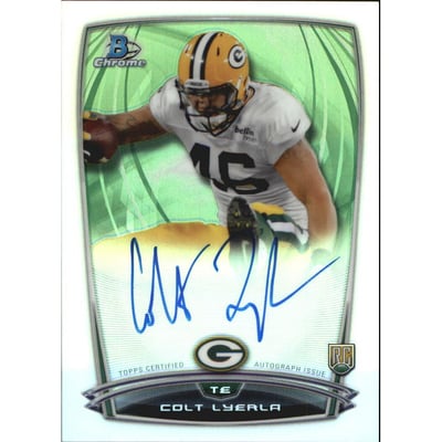 2014 Bowman Chrome Rookie Autographs Refractors #RCRACLY Colt Lyerla