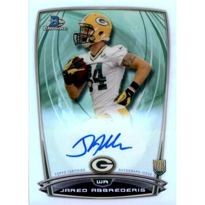 2014 Bowman Chrome Rookie Autographs Refractors #RCRAJAB Jared Abbrederis