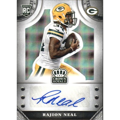 2014 Crown Royale Rookie Signatures Silver Plaid #SRN Rajion Neal/99