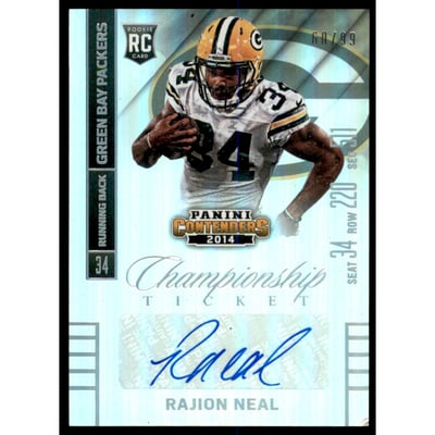 2014 Panini Contenders Championship Ticket #167B Rajion Neal AU