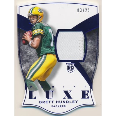 2015 Panini Luxe Memorabilia Die Cuts Prime Blue #69 Brett Hundley