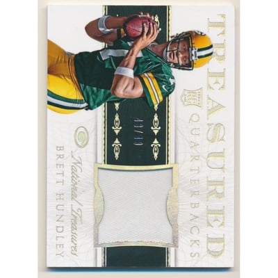 2015 Panini National Treasures Treasured Quarterbacks Materials Prime #TQBBH Brett Hundley/49