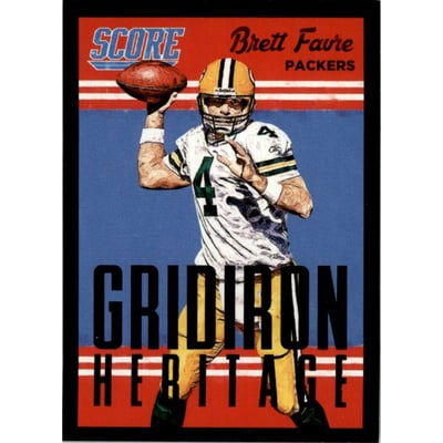 2015 Score Gridiron Heritage Black #7 Brett Favre
