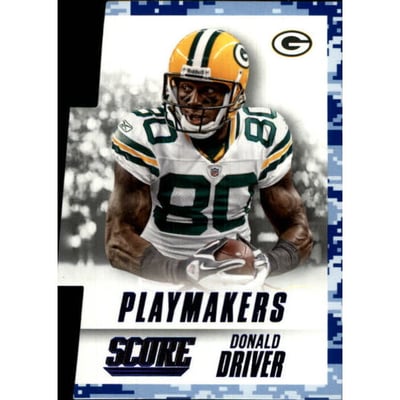 2015 Score Playmakers Blue Camo #16 Donald Driver