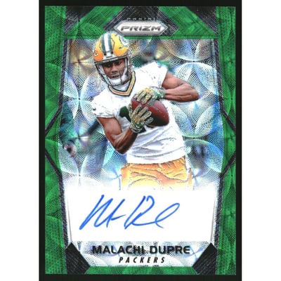 2017 Panini Prizm Rookie Autographs Prizms Green Scope #RAMDP Malachi Dupre