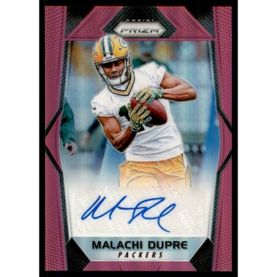 2017 Panini Prizm Rookie Autographs Prizms Pink #RAMDP Malachi Dupre