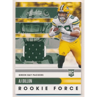 2020 Absolute Rookie Force Jerseys #24 A.J. Dillon