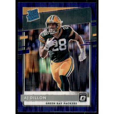 2020 Donruss Optic Purple Shock #174 A.J. Dillon RR