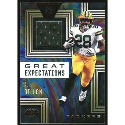2020 Panini Illusions Great Expectations Relics #22 A.J. Dillon