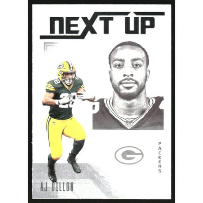 2020 Panini Playbook Next Up #25 A.J. Dillon