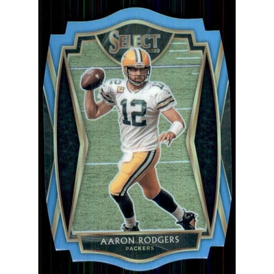 2020 Select Prizm Light Blue Die Cut #111 Aaron Rodgers
