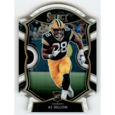 2020 Select Prizm White Die Cut #65 A.J. Dillon
