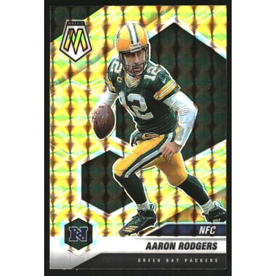2021 Panini Mosaic Mosaic Reactive Yellow #206 Aaron Rodgers NFC