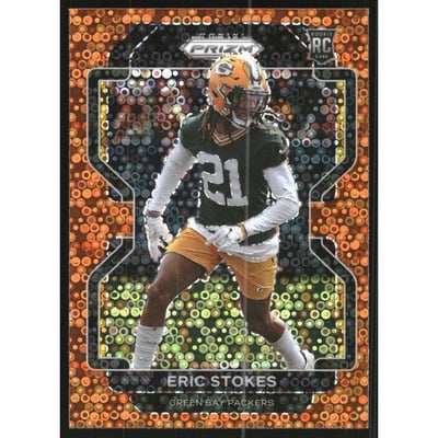 2021 Panini Prizm Prizms Orange Disco #433 Eric Stokes
