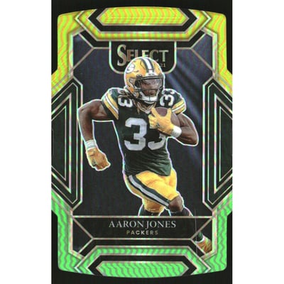 2021 Select Prizm Green and Yellow Die Cut #214 Aaron Jones