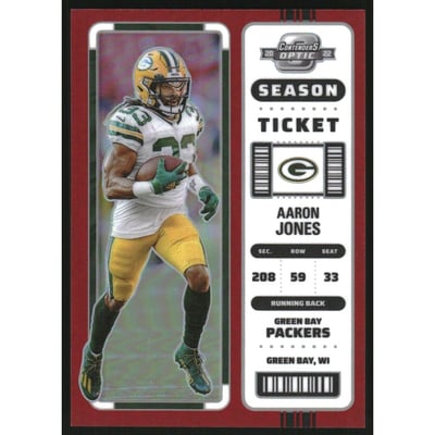 2022 Panini Contenders Optic Red #24 Aaron Jones