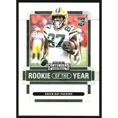 2022 Panini Contenders Rookie of the Year Contenders Silver #17 Romeo Doubs