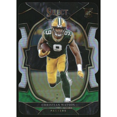 2022 Select Prizm Black and Green Die Cut #53 Christian Watson