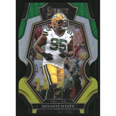 2022 Select Prizm Green and Yellow Die Cut #137 Devonte Wyatt