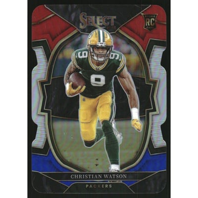 2022 Select Prizm Red and Blue Die Cut #53 Christian Watson
