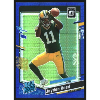 2023 Donruss Optic Blue Hyper #239 Jayden Reed RR